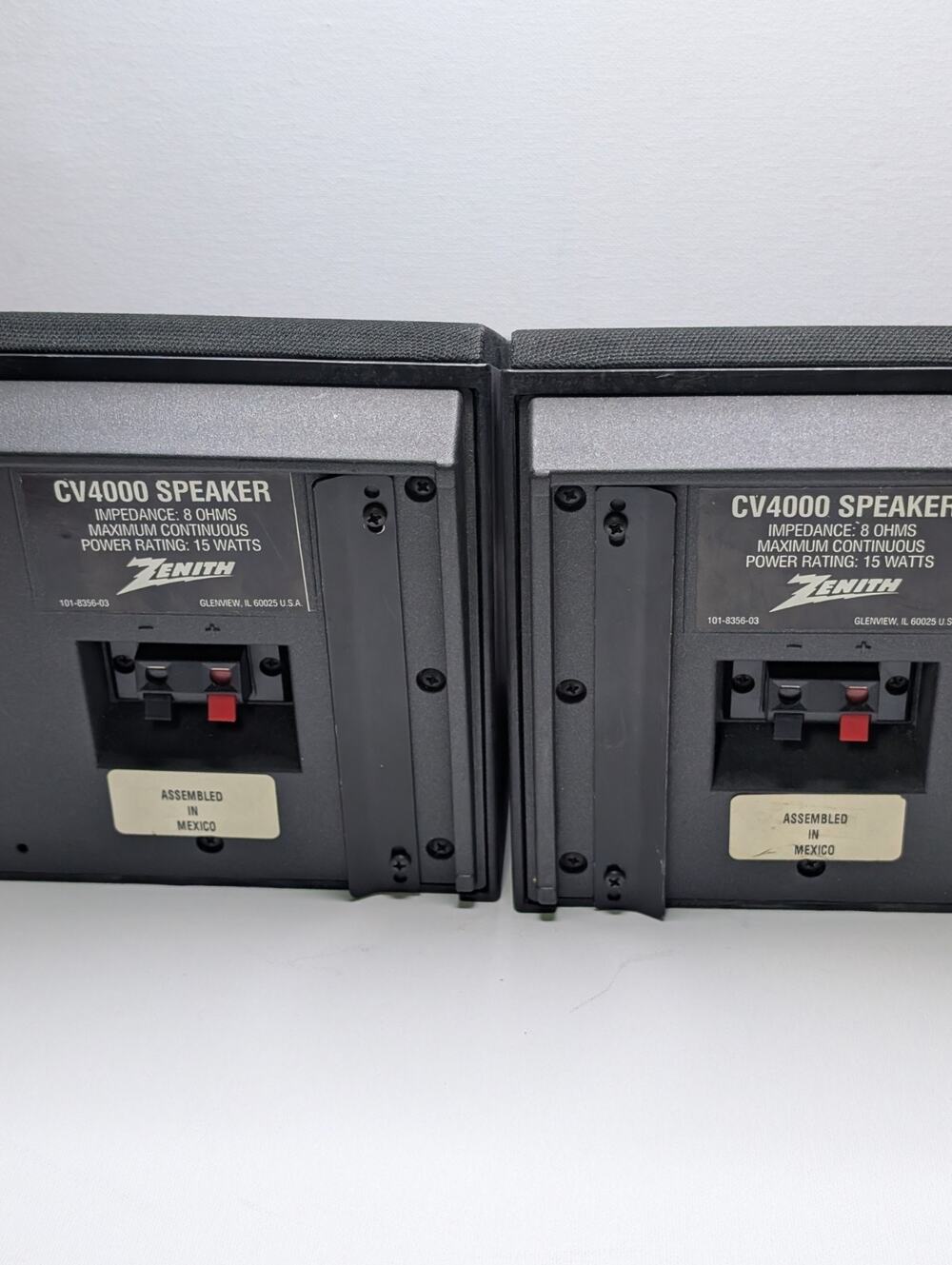 Vintage Zenith CV4000 Bookshelf Speakers Pair 8 Ohm 15W UNTESTED AS IS
